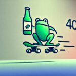 Skateboard Frog with a 40oz Birdhouse